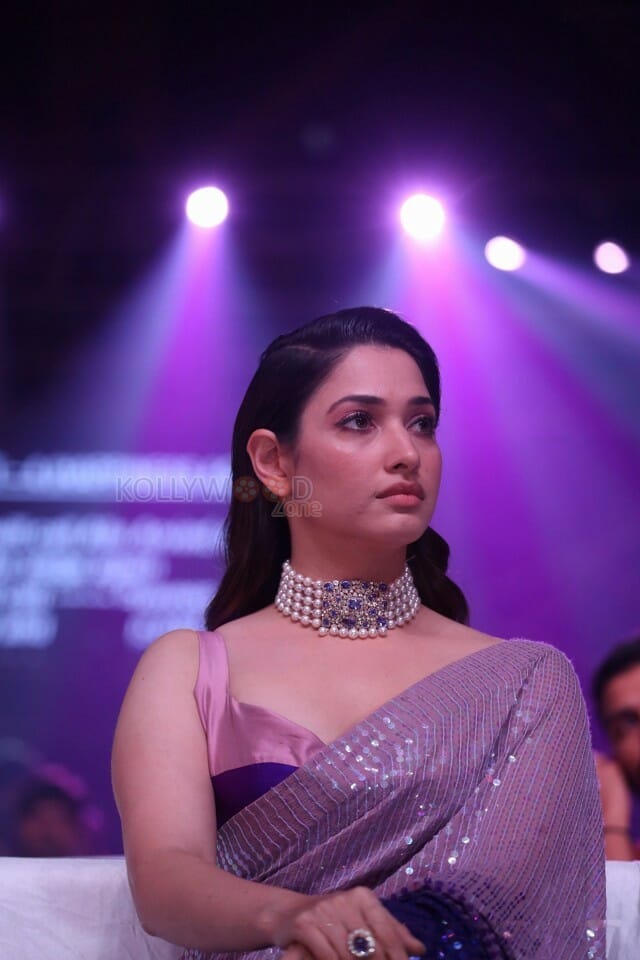 Actress Tamanna At Aha Event An Evening With A Galaxy Of Stars Beautiful Saree Photos