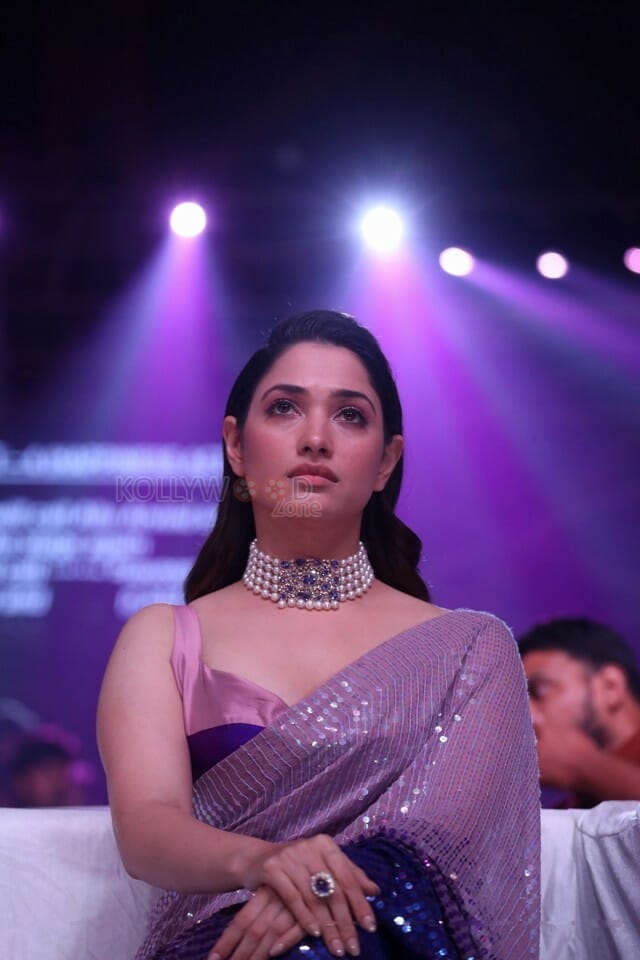 Actress Tamanna At Aha Event An Evening With A Galaxy Of Stars Beautiful Saree Photos