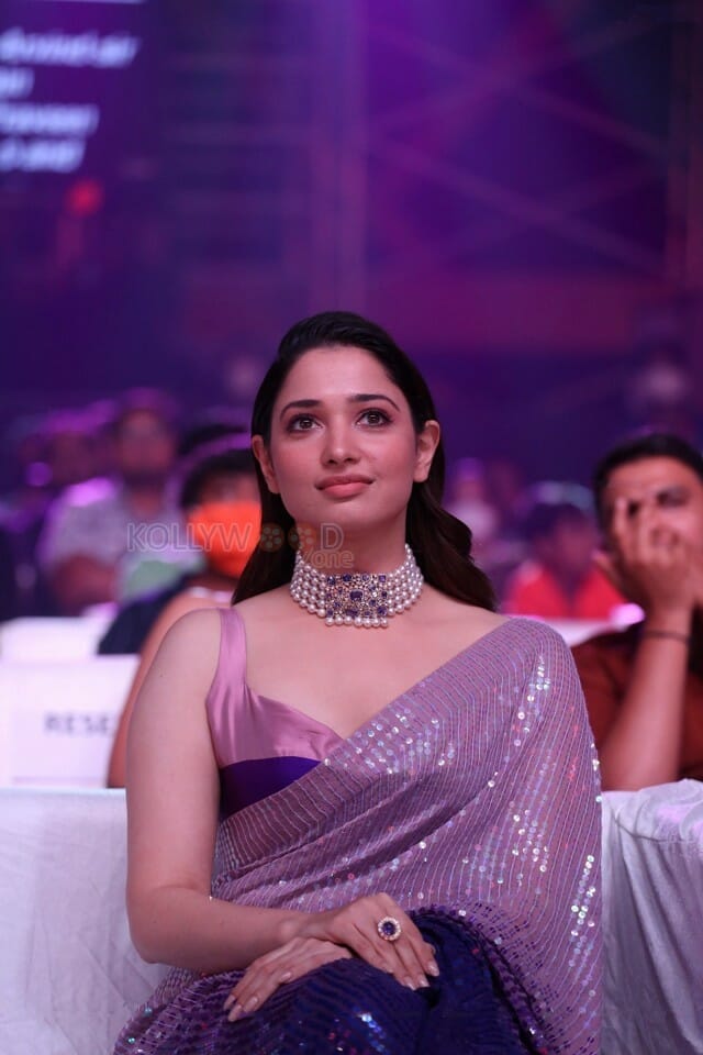 Actress Tamanna At Aha Event An Evening With A Galaxy Of Stars Beautiful Saree Photos