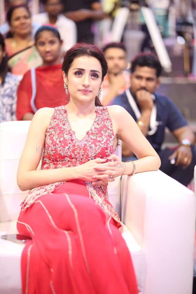 Actress Trisha Krishnan at Thug Life Pre Release Event Photos 11