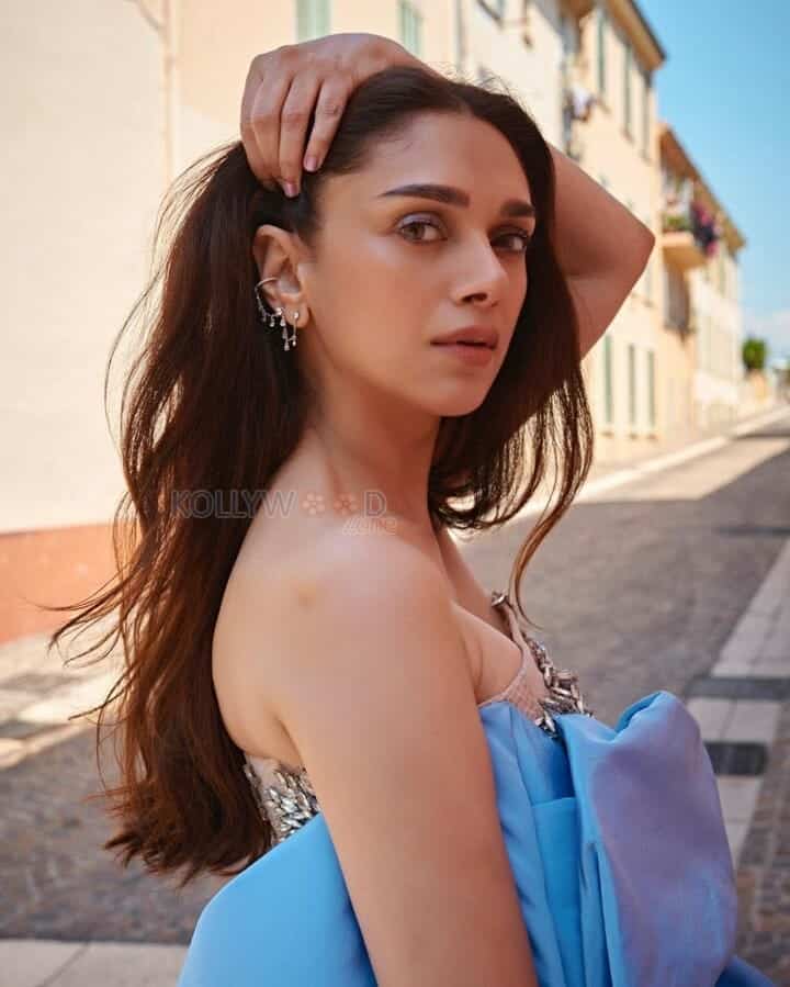 Aditi Rao Hydari in a Blue Gown at Cannes Photos 04