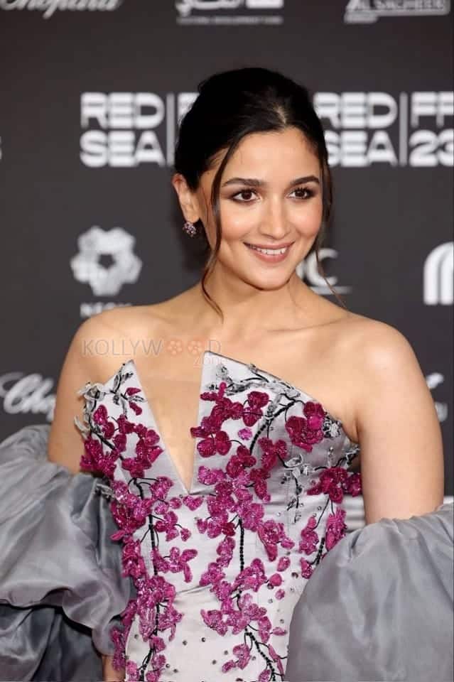 Alia Bhatt in a Floral Gown at Red Sea Film Festival Photos 02