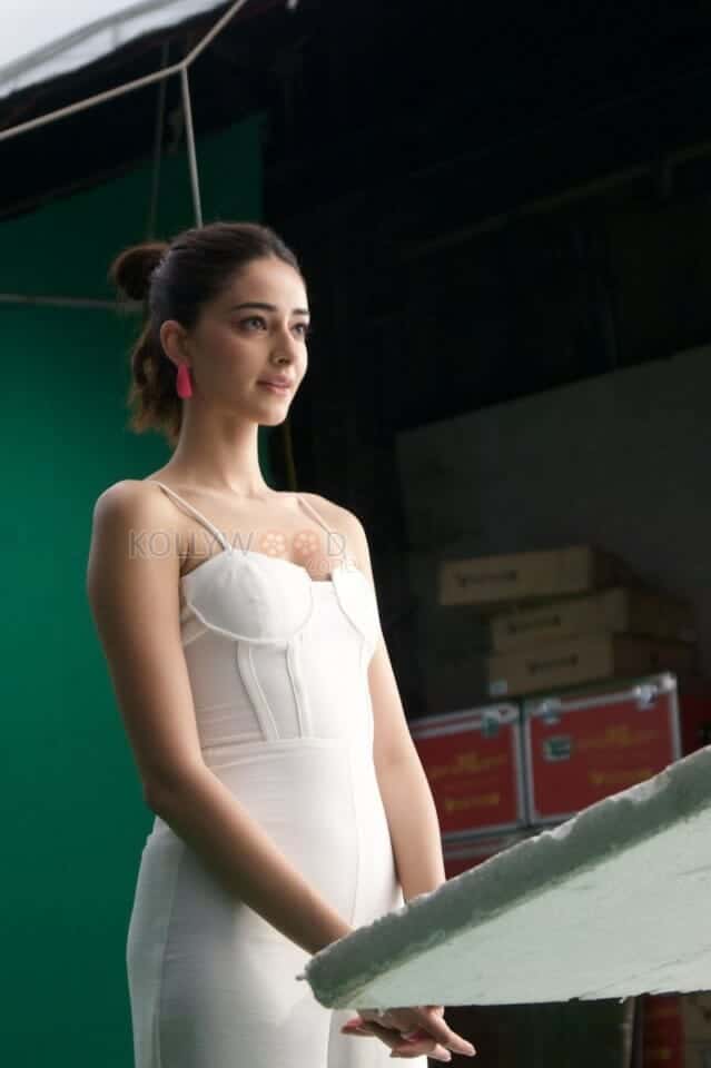 Ananya Panday in a White Dress Photo 01
