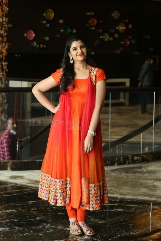 Anchor Shyamala Red Dress Photoshoot Stills