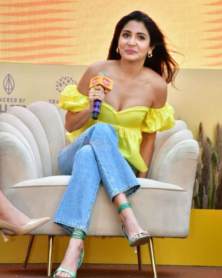 Anushka Sharma Sexy in Yellow at Slurp Farm Event Photos 17