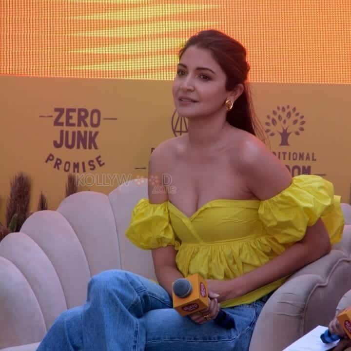 Anushka Sharma Sexy in Yellow at Slurp Farm Event Photos 23