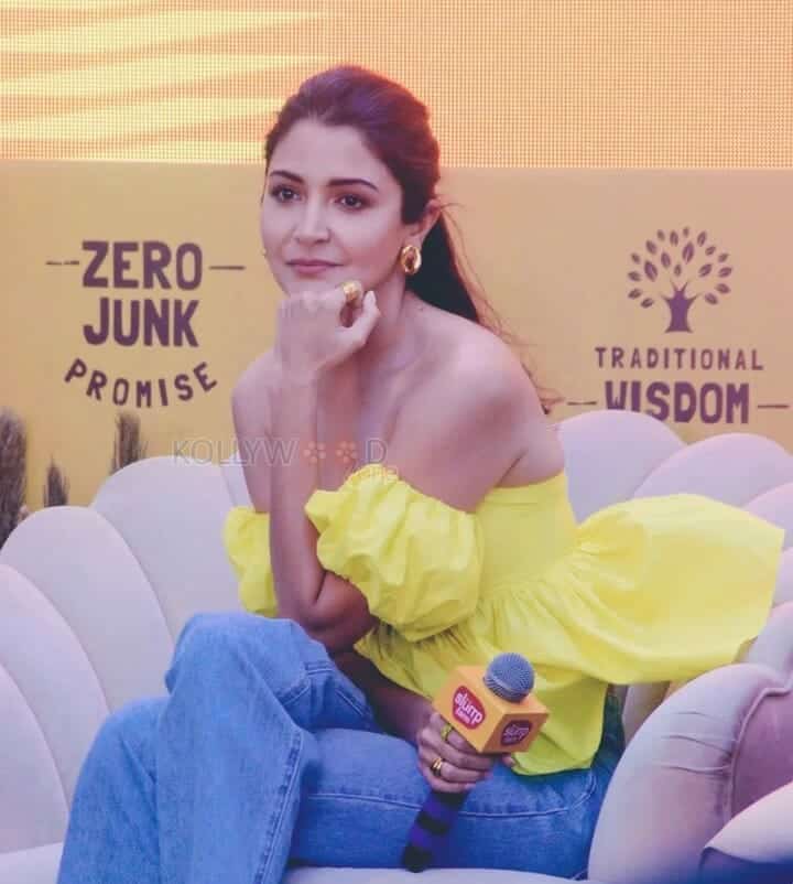 Anushka Sharma Sexy in Yellow at Slurp Farm Event Photos 35