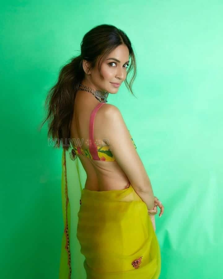 Beautiful Kriti Kharbanda in a Sexy Transparent Saree Photos 04