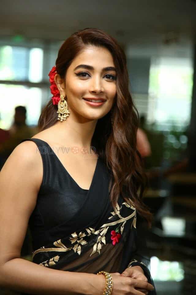 Beautiful Pooja Hegde at Acharya Movie Press Meet Photos 10