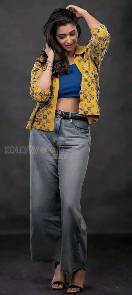 Beautiful Priya Bhavani Shankar in a Mustard Colored Top and Grey Pant Photos 01