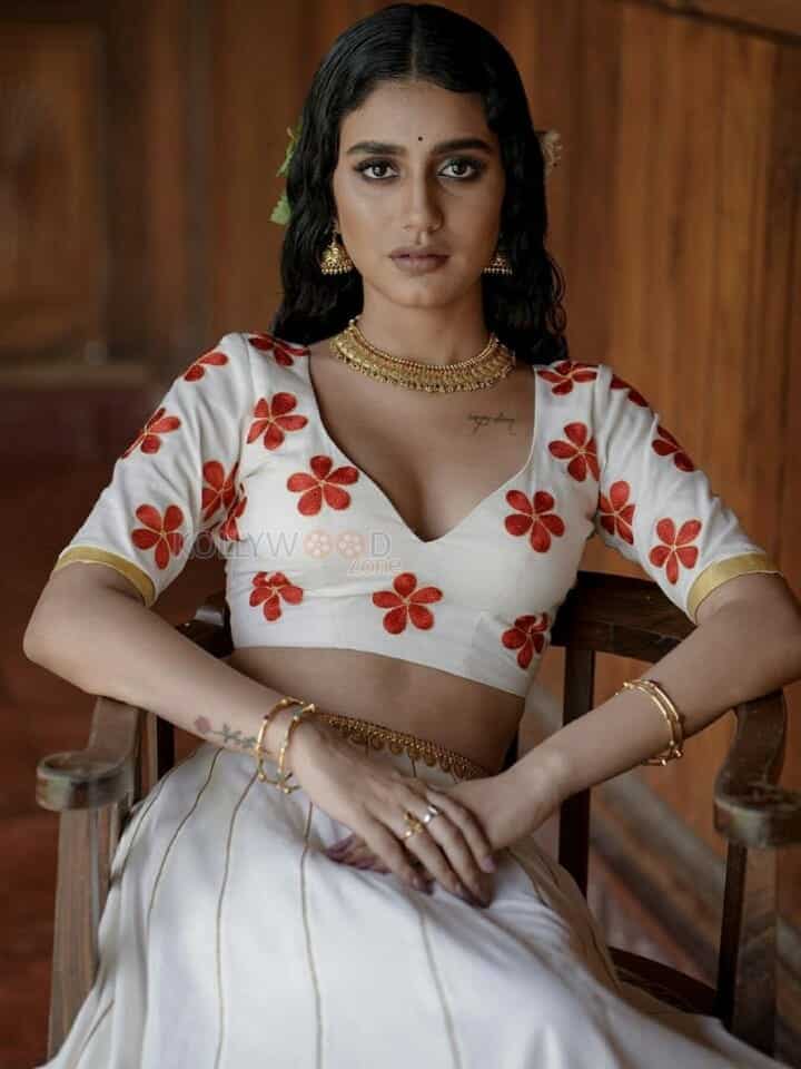 Beautiful Priya Prakash Varrier in a Floral Outfit Photos 04