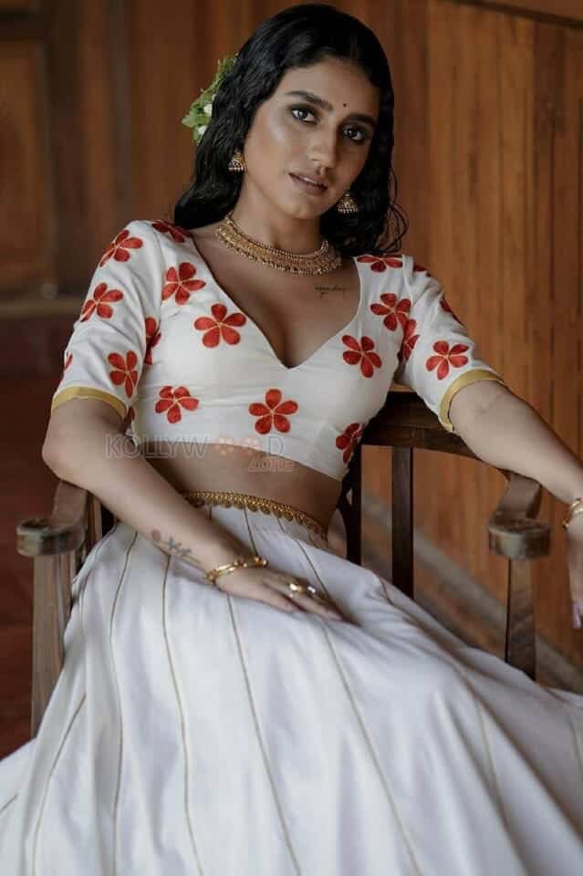 Beautiful Priya Prakash Varrier in a Floral Outfit Photos 05