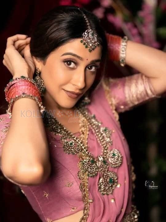 Beautiful Regina Cassandra in a Traditional Pink Lehenga Photos 01
