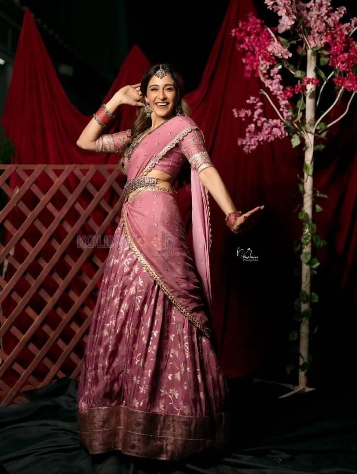 Beautiful Regina Cassandra in a Traditional Pink Lehenga Photos 02