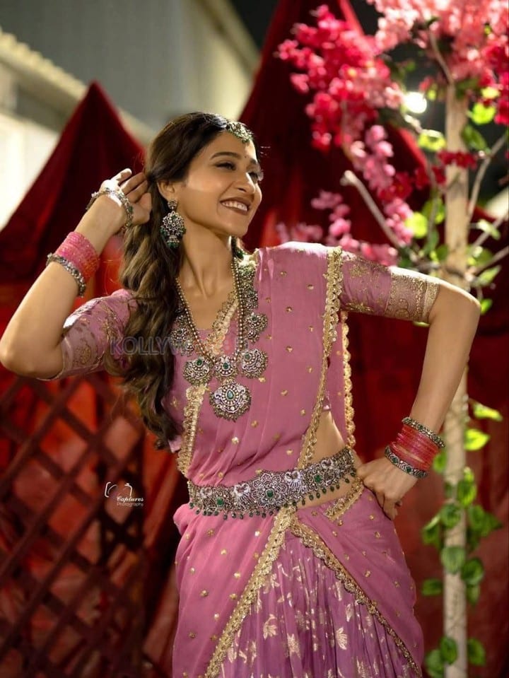 Beautiful Regina Cassandra in a Traditional Pink Lehenga Photos 06