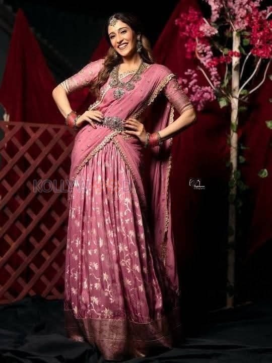 Beautiful Regina Cassandra in a Traditional Pink Lehenga Photos 07