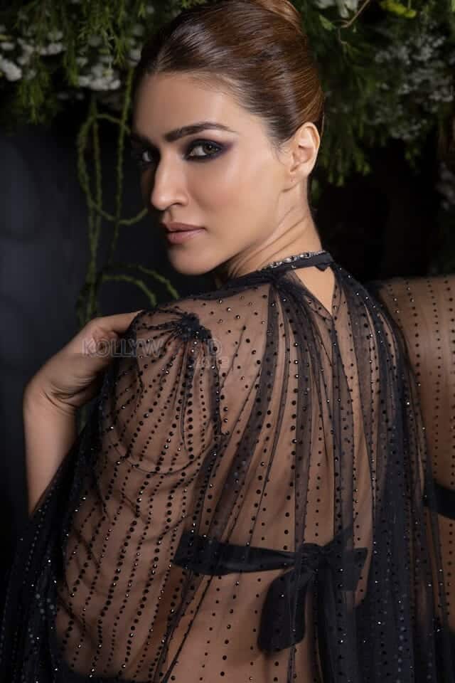 Bollywood Heroine Kriti Sanon in a Sexy Black Dress Photoshoot Stills 02