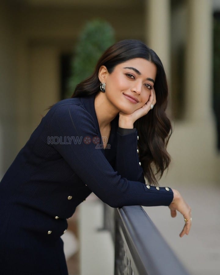 Business Beauty Rashmika Mandanna in a Professional White Shirt Photoshoot Pictures 02