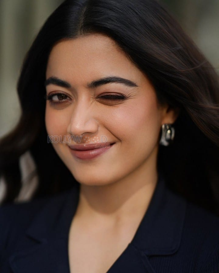 Business Beauty Rashmika Mandanna in a Professional White Shirt Photoshoot Pictures 05