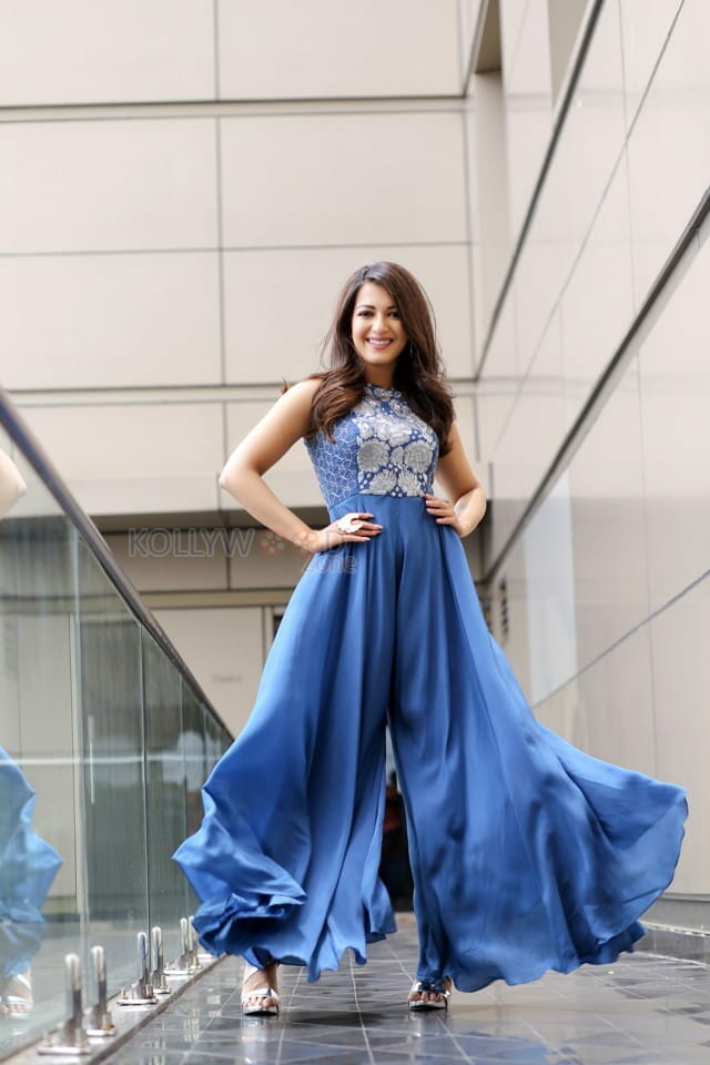 Catherine Tresa in Blue Dress Photoshoot Pictures 01