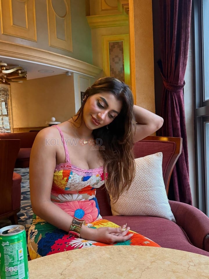 Glamorous Yashika Aannand in a Floral Maxi Dress Pictures 03