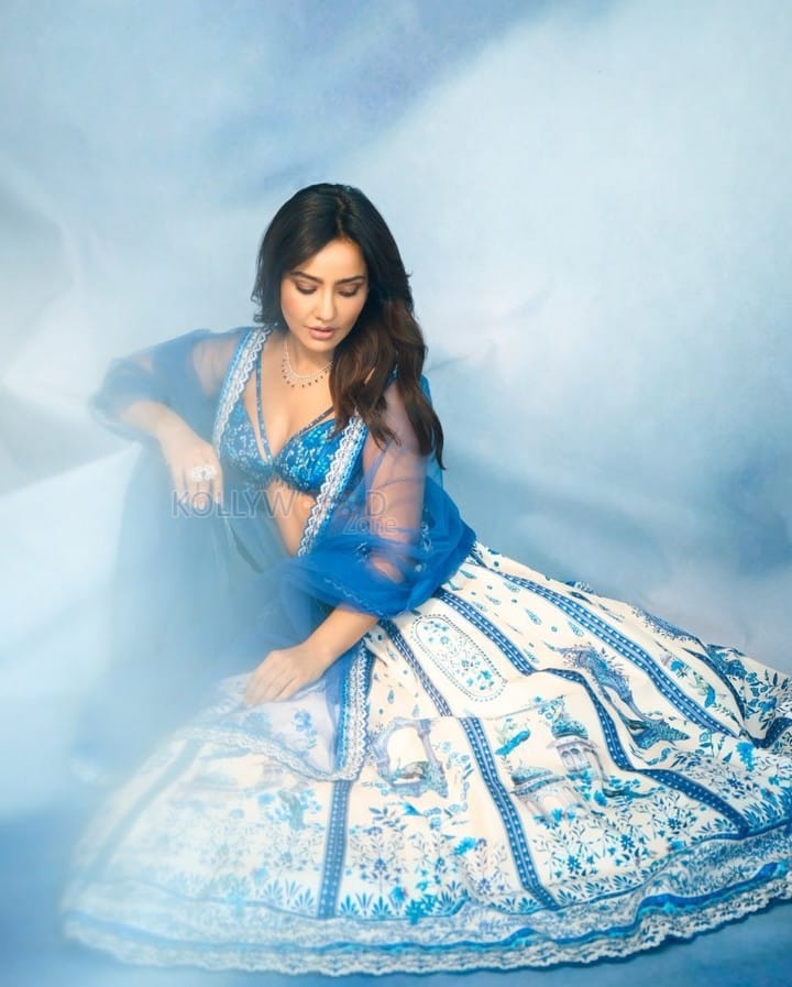 Gorgeous Neha Sharma in a Blue Lehenga Photos 02