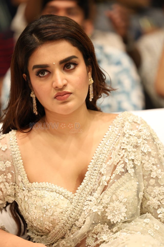Heroine Nidhhi Agerwal at Hara Hara Veera Mallu Movie Asura Hananam Song Launch Event Photos 09