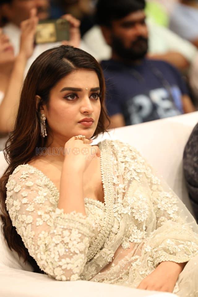 Heroine Nidhhi Agerwal at Hara Hara Veera Mallu Movie Asura Hananam Song Launch Event Photos 11