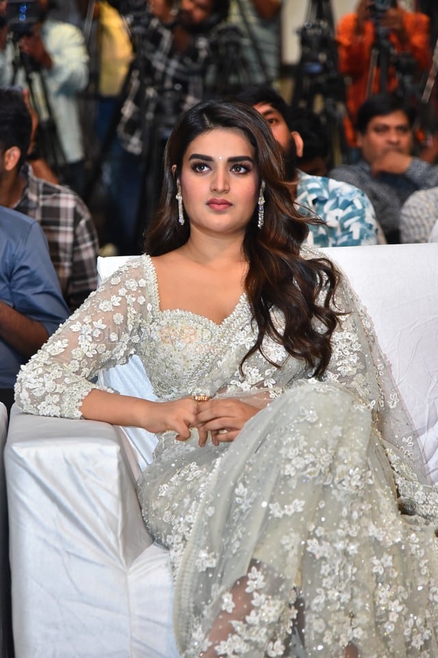 Heroine Nidhhi Agerwal at Hara Hara Veera Mallu Movie Asura Hananam Song Launch Event Photos 17