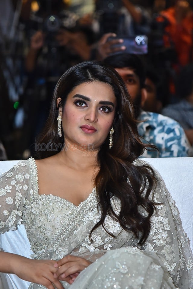 Heroine Nidhhi Agerwal at Hara Hara Veera Mallu Movie Asura Hananam Song Launch Event Photos 20