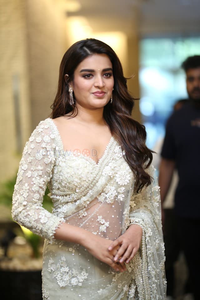 Heroine Nidhhi Agerwal at Hara Hara Veera Mallu Movie Asura Hananam Song Launch Event Photos 28