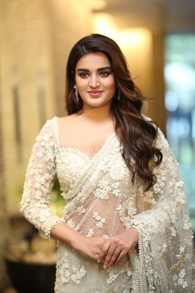Heroine Nidhhi Agerwal at Hara Hara Veera Mallu Movie Asura Hananam Song Launch Event Photos 29
