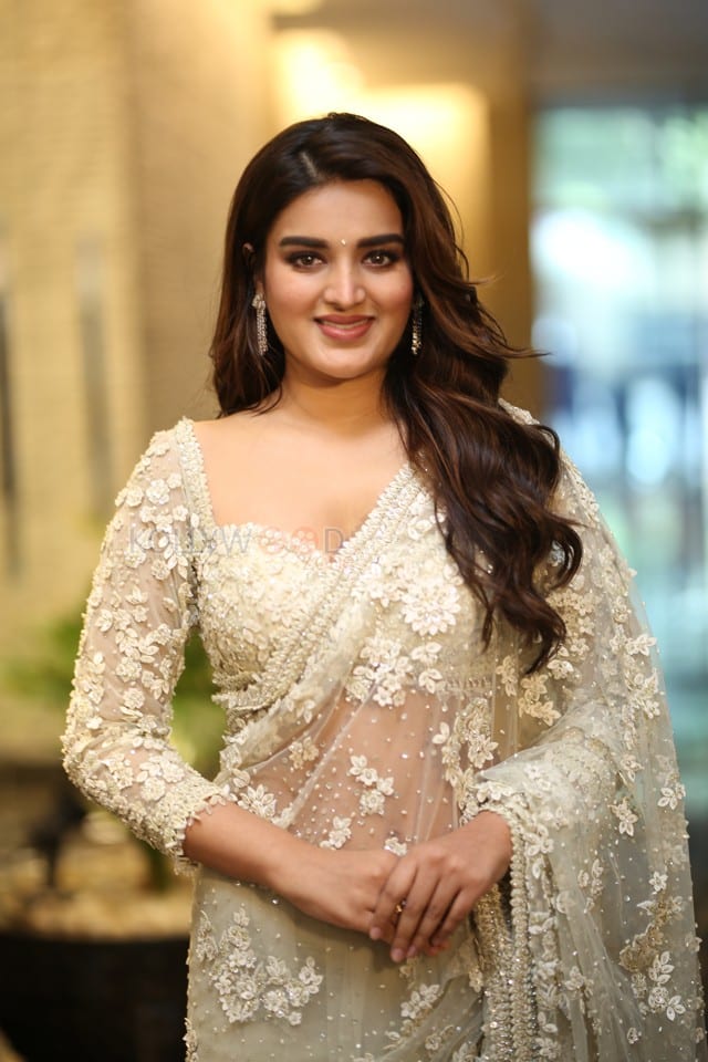 Heroine Nidhhi Agerwal at Hara Hara Veera Mallu Movie Asura Hananam Song Launch Event Photos 30