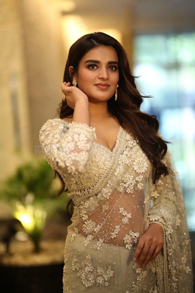 Heroine Nidhhi Agerwal at Hara Hara Veera Mallu Movie Asura Hananam Song Launch Event Photos 31