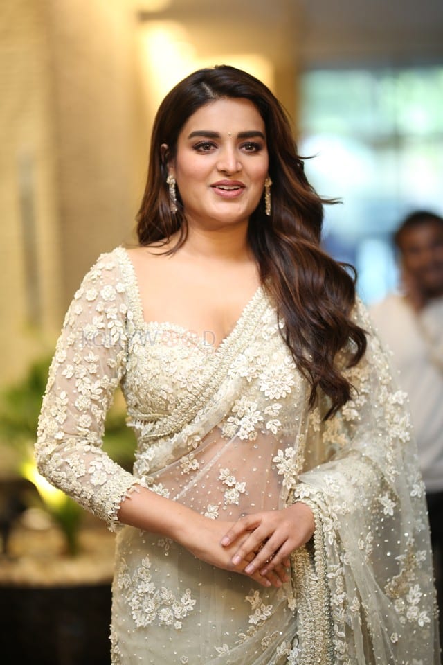 Heroine Nidhhi Agerwal at Hara Hara Veera Mallu Movie Asura Hananam Song Launch Event Photos 35