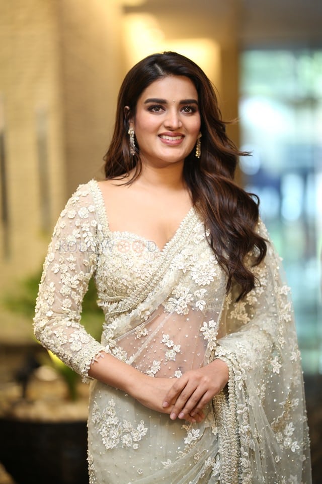 Heroine Nidhhi Agerwal at Hara Hara Veera Mallu Movie Asura Hananam Song Launch Event Photos 36