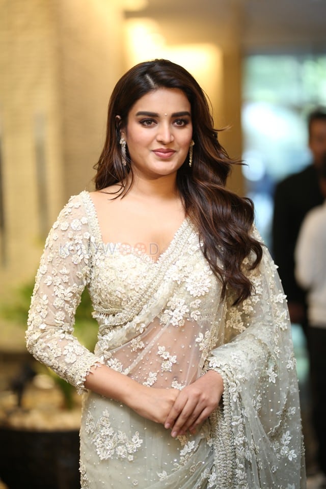 Heroine Nidhhi Agerwal at Hara Hara Veera Mallu Movie Asura Hananam Song Launch Event Photos 38