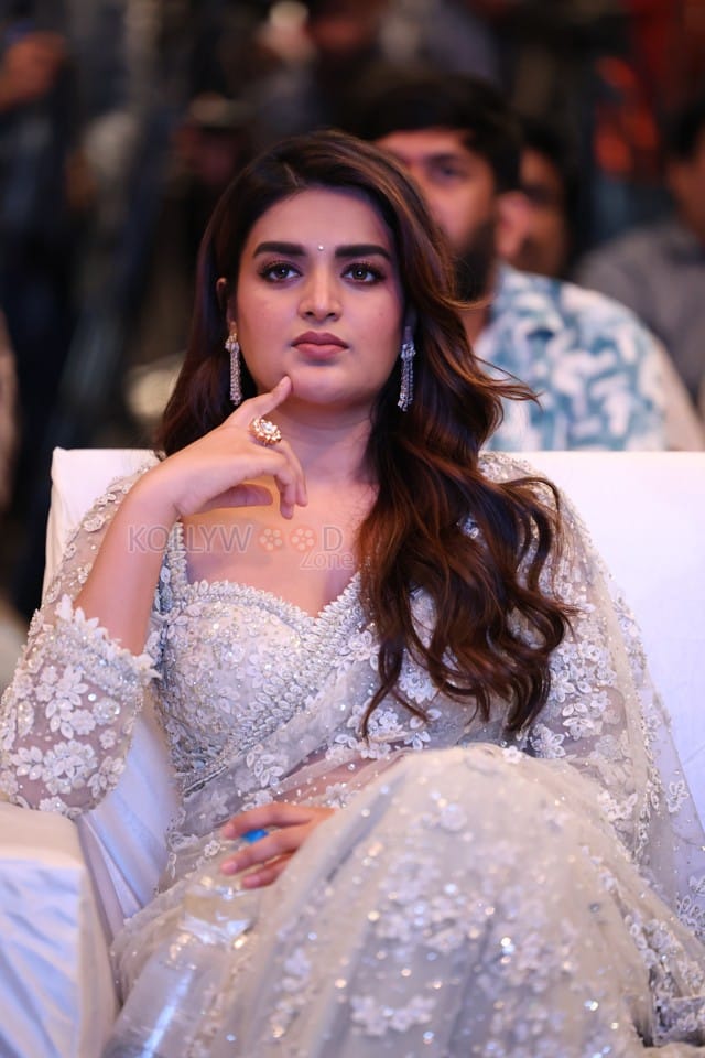 Heroine Nidhhi Agerwal at Hara Hara Veera Mallu Movie Asura Hananam Song Launch Event Photos 42