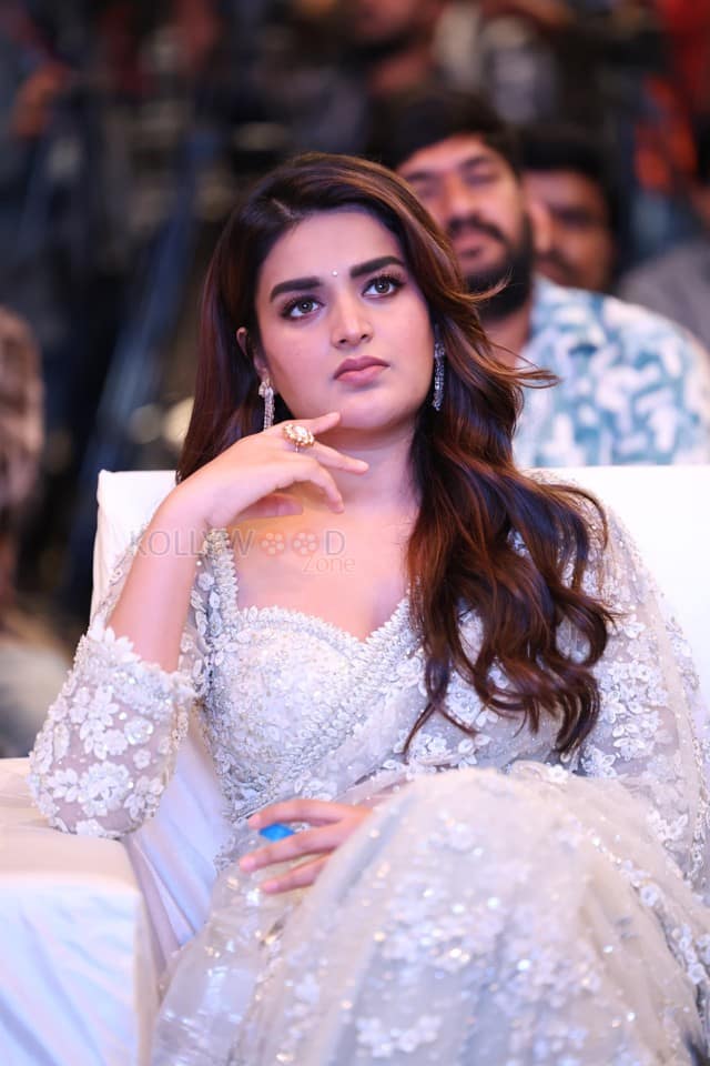 Heroine Nidhhi Agerwal at Hara Hara Veera Mallu Movie Asura Hananam Song Launch Event Photos 44