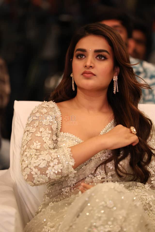 Heroine Nidhhi Agerwal at Hara Hara Veera Mallu Movie Asura Hananam Song Launch Event Photos 45