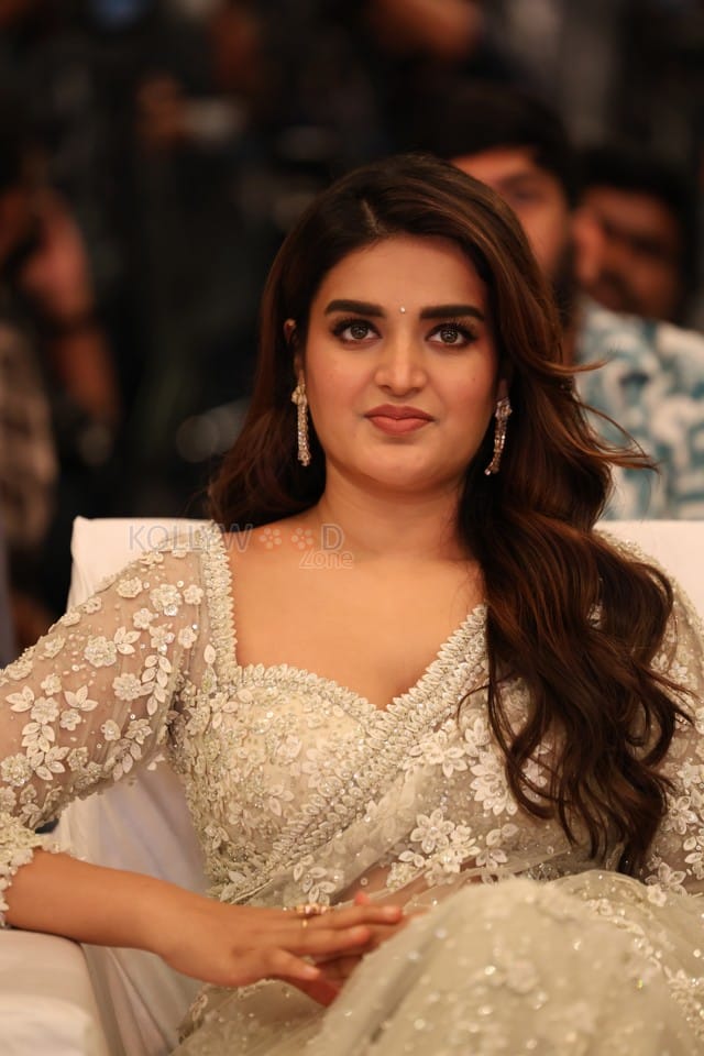 Heroine Nidhhi Agerwal at Hara Hara Veera Mallu Movie Asura Hananam Song Launch Event Photos 46