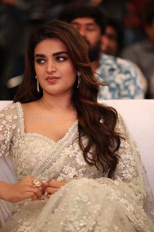 Heroine Nidhhi Agerwal at Hara Hara Veera Mallu Movie Asura Hananam Song Launch Event Photos 48