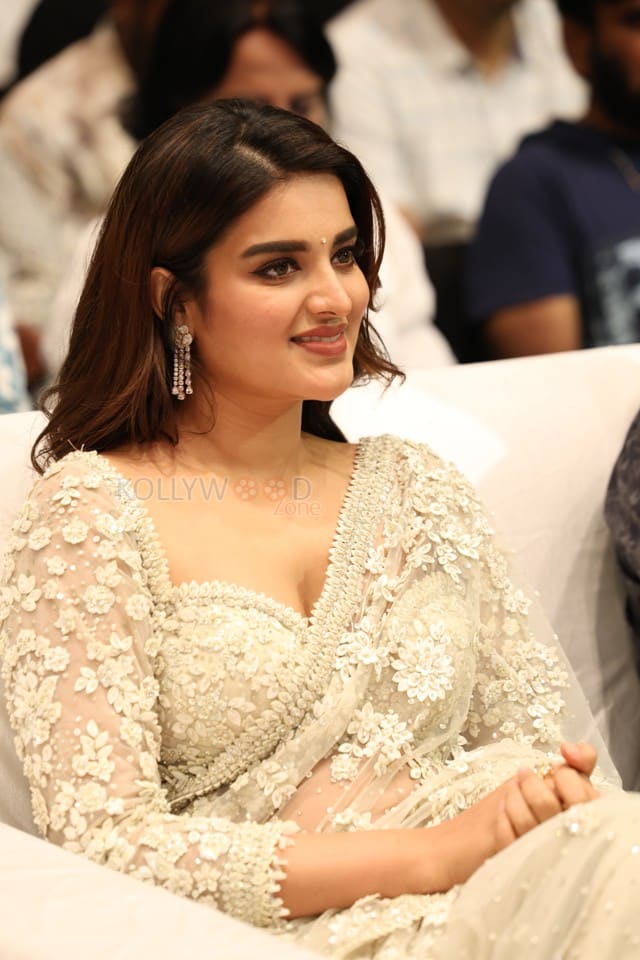 Heroine Nidhhi Agerwal at Hara Hara Veera Mallu Movie Asura Hananam Song Launch Event Photos 49