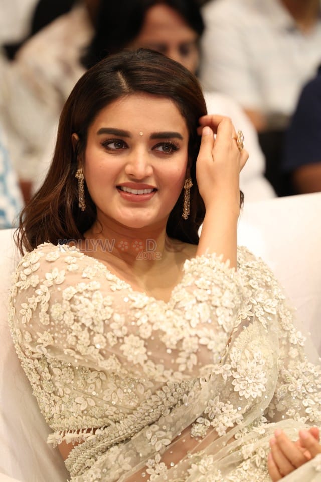 Heroine Nidhhi Agerwal at Hara Hara Veera Mallu Movie Asura Hananam Song Launch Event Photos 50
