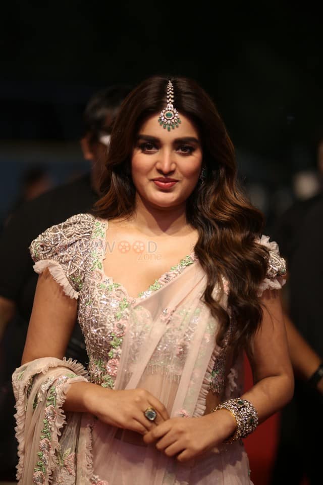 Heroine Nidhhi Agerwal at Hari Hara Veera Mallu Pre Release Event Pictures 03