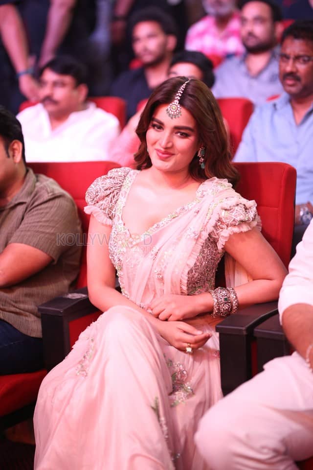 Heroine Nidhhi Agerwal at Hari Hara Veera Mallu Pre Release Event Pictures 08