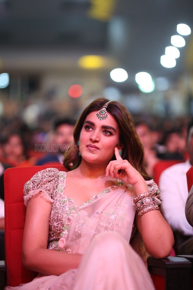 Heroine Nidhhi Agerwal at Hari Hara Veera Mallu Pre Release Event Pictures 13