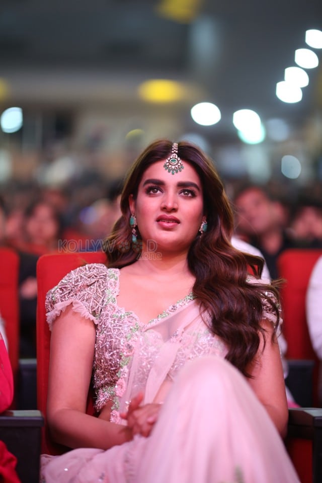 Heroine Nidhhi Agerwal at Hari Hara Veera Mallu Pre Release Event Pictures 14