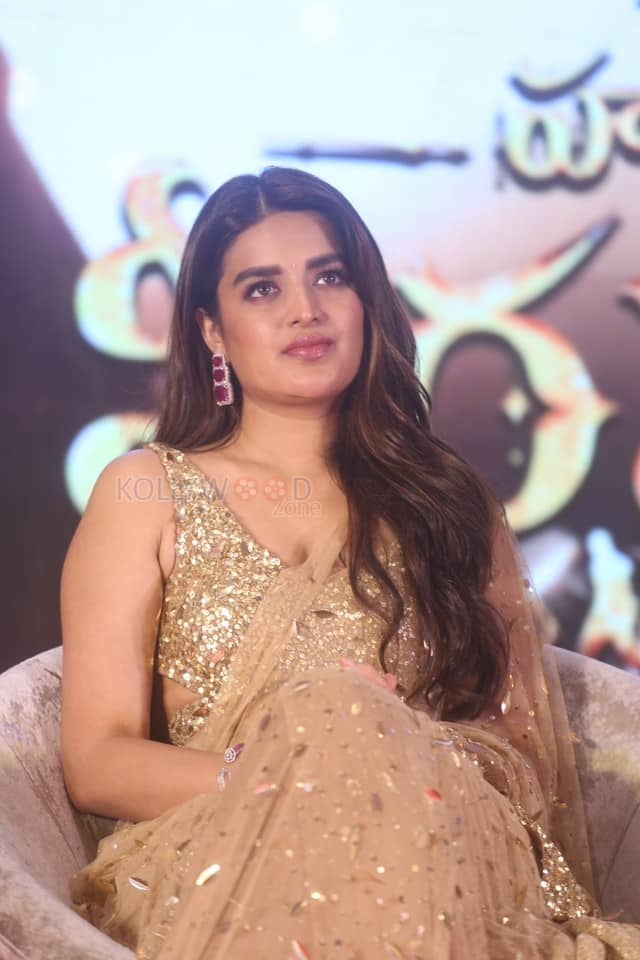 Heroine Nidhhi Agerwal at Hari Hara Veera Mallu Success Meet Photos 19