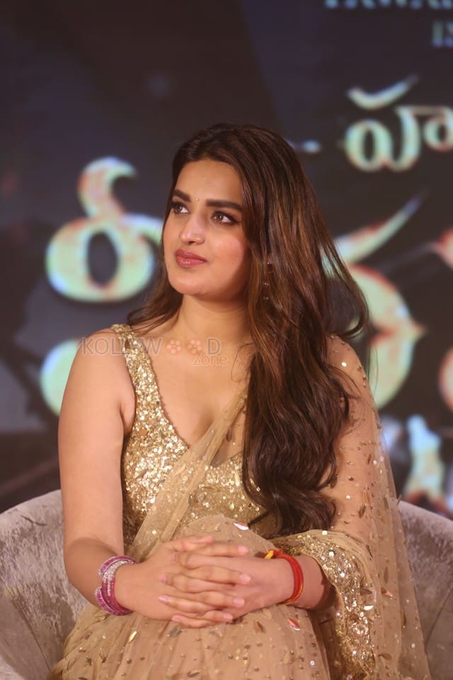 Heroine Nidhhi Agerwal at Hari Hara Veera Mallu Success Meet Photos 26